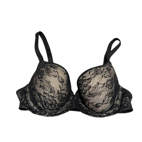 Wacoal Bra Lace Finesse Contour Full Coverage Bra Size 36C Black 853201 - Picture 1 of 6